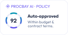 Procbay AI policy auto-approved at 92