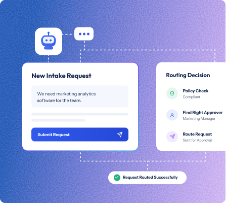Intake workflow agent routing a new request