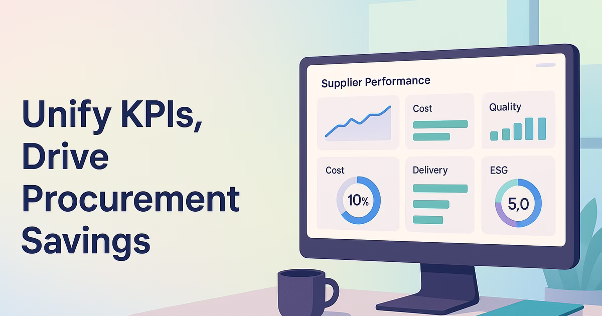 Supplier Performance Dashboards: Monitoring KPIs in Real-Time